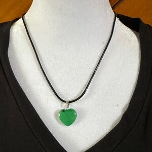 Green heart necklace
